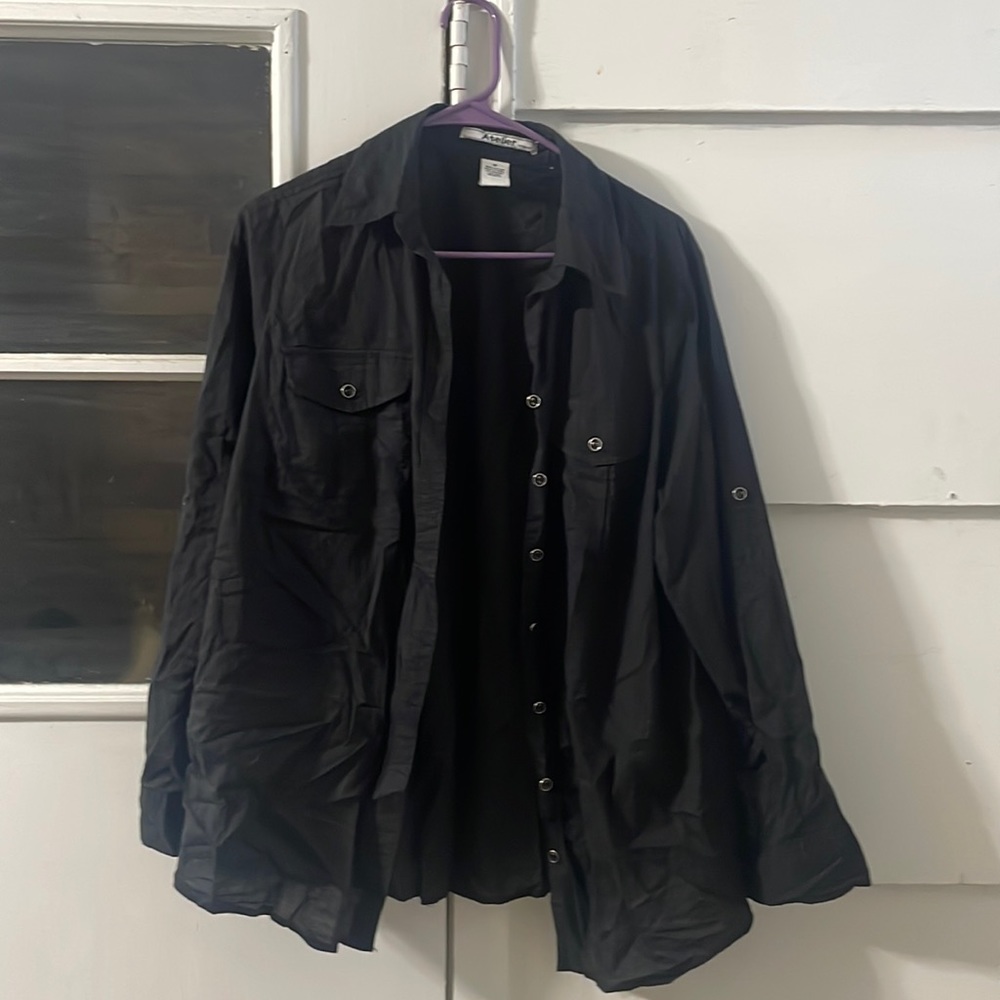 Black button up